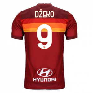 Koszulka AS Roma Edin Dzeko 9 Główna 2020/2021 – Krótki Rękaw