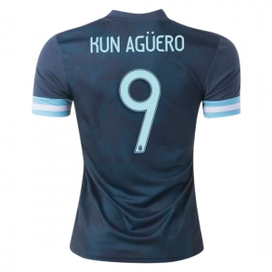 Koszulka Argentyna Koszulka Sergio Kun Agüero 9 Precz 20-21 – Krótki Rękaw