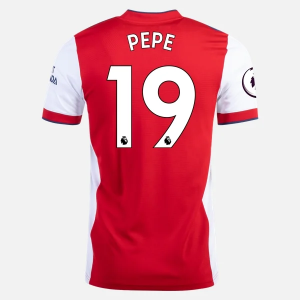 Koszulka Arsenal Nicolas Pepe 19 Główna 2021/22 – Krótki Rękaw