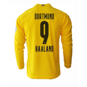 Koszulka BVB Borussia Dortmund Erling Haaland 9 Główna 2020/2021 – Długi Rękaw