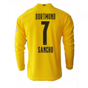 Koszulka BVB Borussia Dortmund Jadon Sancho 7 Główna 2020/2021 – Długi Rękaw