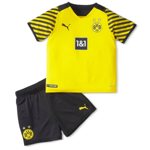 Koszulka BVB Borussia Dortmund Dziecięca Główna 2021/22 – Krótki Rękaw （+ Krótkie Spodenk）