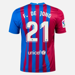 Koszulka FC Barcelona Frenkie de Jong 21 Główna  2021/22 – Krótki Rękaw