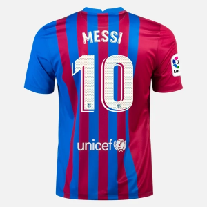 Koszulka FC Barcelona Lionel Messi 10 Główna  2021/22 – Krótki Rękaw