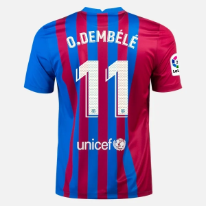 Koszulka FC Barcelona Ousmane Dembele 11 Główna  2021/22 – Krótki Rękaw