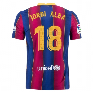 Koszulka FC Barcelona Jordi Alba 18 Główna 2020/2021 – Krótki Rękaw