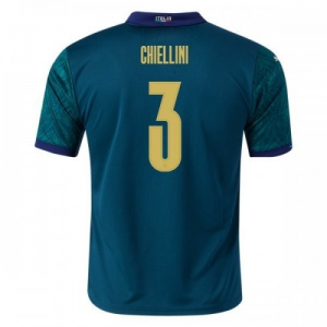 Koszulka Włochy Giorgio Chiellini 3 Trzeci Mistrzostwa Europy 2020 – Krótki Rękaw