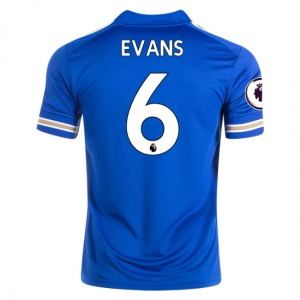 Koszulka Leicester City Jonny Evans 6 Główna 2020/2021 – Krótki Rękaw