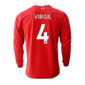 Koszulka Liverpool Virgil van Dijk 4 Główna 2020/2021 – Długi Rękaw