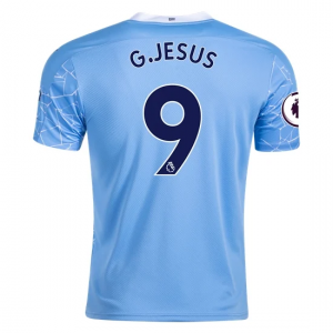 Koszulka Manchester City Gabriel Jesus 9 Główna 2020/2021 – Krótki Rękaw