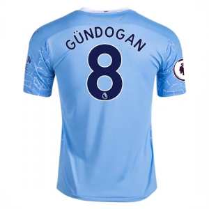 Koszulka Manchester City Ilkay Gündoğan 8 Główna 2020/2021 – Krótki Rękaw
