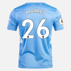 Koszulka Manchester City Riyad Mahrez 26 Główna 2021/22 – Krótki Rękaw