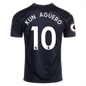 Koszulka Manchester City Sergio Agüero 10 Precz 2020/2021 – Krótki Rękaw