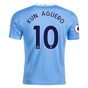 Koszulka Manchester City Sergio Agüero 10 Główna 2020/2021 – Krótki Rękaw