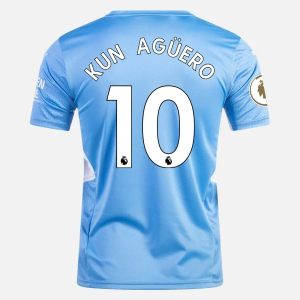 Koszulka Manchester City Sergio Agüero 10 Główna 2021/2022 – Krótki Rękaw
