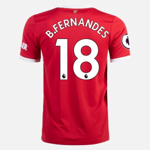 Koszulka Manchester United Bruno Fernandes 18 Główna 2021/22 – Krótki Rękaw