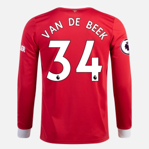Koszulka Manchester United Donny Van de Beek 34 2021/22 – Długi Rękaw