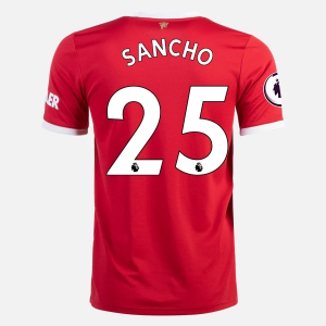 Koszulka Manchester United Jadon Sancho 25 Główna 2021/22 – Krótki Rękaw