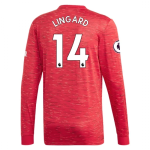 Koszulka Manchester United Jesse Lingard 14 Główna 2020/2021 – Długi Rękaw
