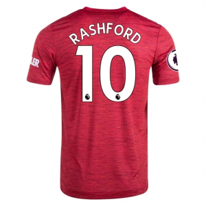 Koszulka Manchester United Marcus Rashford 10 Główna 2020/2021 – Krótki Rękaw