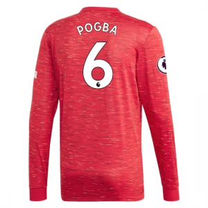 Koszulka Manchester United Paul Pogba 6 Główna 2020/2021 – Długi Rękaw