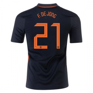 Koszulka Holandia Frenkie de Jong 21 Precz Mistrzostwa Europy 2020 – Krótki Rękaw