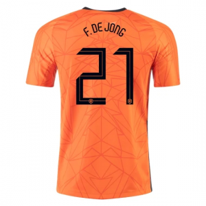 Koszulka Holandia Frenkie de Jong 21 Główna Mistrzostwa Europy 2020 – Krótki Rękaw