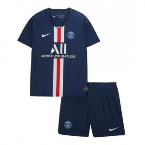 Koszulka Paris Saint Germain Dziecięca Głównas 2019/20- Krótki Rękaw （+ Krótkie Spodenk）