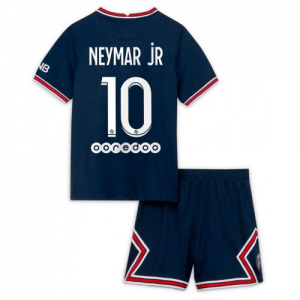 Koszulka Paris Saint Germain Neymar Jr 10 Dziecięca Główna 2021 22 – Krótki Rękaw （+ Krótkie Spodenk）