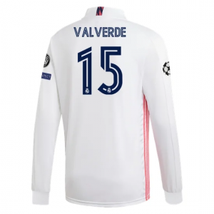 Koszulka Real Madrid Federico Valverde 15 Główna 2020/2021 – Długi Rękaw