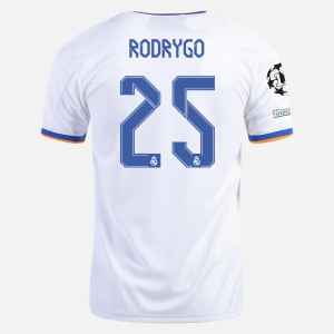 Koszulka Real Madrid Rodrygo 25 Główna  2021/22 – Krótki Rękaw