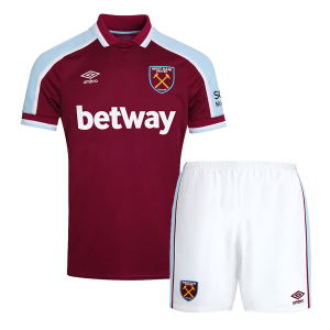 Koszulka West Ham Dziecięca Główna 2021/22 – Krótki Rękaw （+ Krótkie Spodenk）