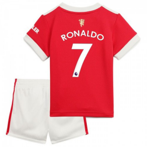 Koszulka Manchester United Cristiano Ronaldo 7 Dziecięca Główna 2021 2022 – Krótki Rękaw （+ Krótkie Spodenk）