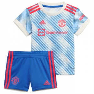 Koszulka Manchester United Dziecięca Precz 2021 2022 – Krótki Rękaw （+ Krótkie Spodenk）