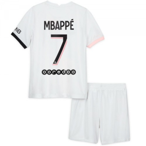 Koszulka Paris Saint-Germain Kylian Mbappé 7 Dziecięca Precz 2021 2022 – Krótki Rękaw （+ Krótkie Spodenk）