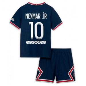Koszulka Paris Saint-Germain Neymar Jr 10 Dziecięca Główna 2021 2022 – Krótki Rękaw （+ Krótkie Spodenk）
