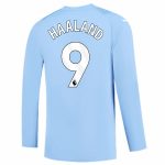 Koszulka Manchester City Erling Haaland 9 Główna 2023 2024 – Długi Rękaw